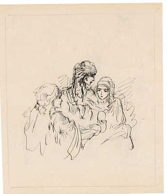 Бехтеев Владимир Георгиевич. Лот из 13 листов (семь листов двухсторонние) с иллюстрациями к кн.: Ирвинг В. Рассказы и легенды (М.; Л.: Детская литература ЦК ВЛКСМ, 1939)